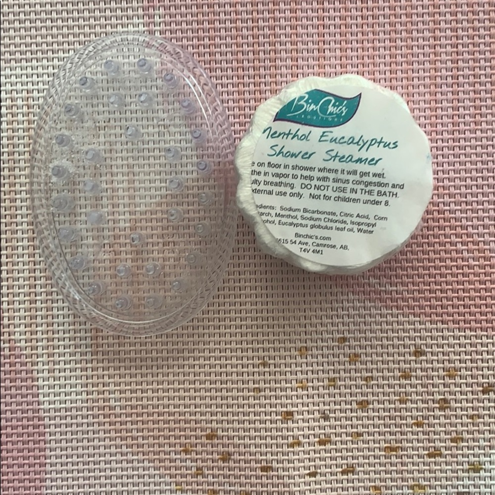 Menthol Eucalyptus Shower Steamer with stand